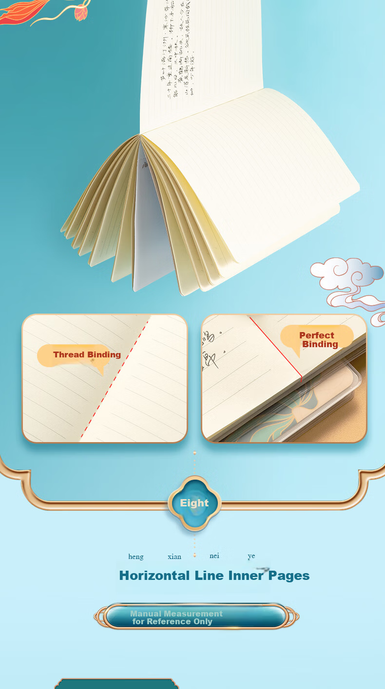 M&G Stationery A5/64 Sheets Glue-Bound Notebook, 4 Books, Notebooks for Notes, Memo Pads, Homework Books, Error Correction Books, Diary, Jianjian Green Grid JA5102D7 Essential for Exams 8