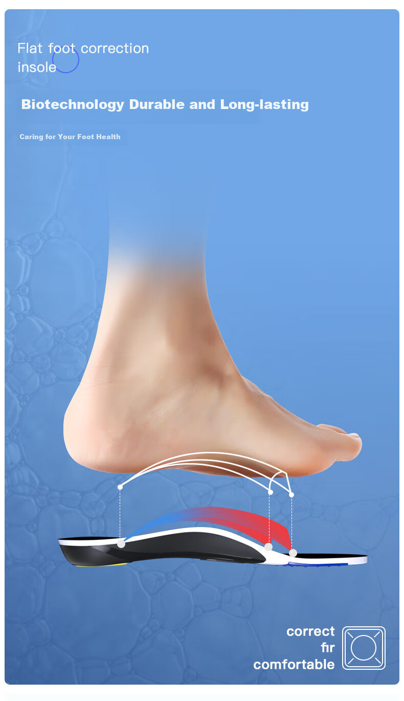 Maigaole Graphene Flat Arch Support Pad for Flat Feet And Overpronation, Strong Support for Moderate to Severe Cases, Size 39-40 4