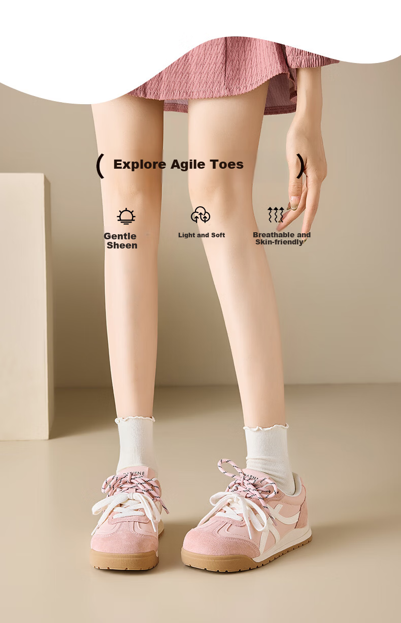 Daphne Women's Height Increasing Sneakers 2026 New Summer Thick Sole Soft Sole Stylish Pink Sports Shoes Female Trainer 4