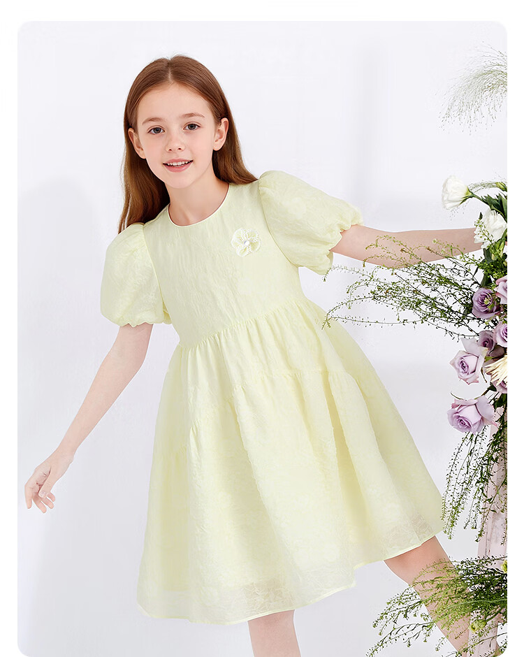 Balabala Girls' Dress Summer Princess Dress Children's Clothing Stylish Sweet Big Kids Dress 21