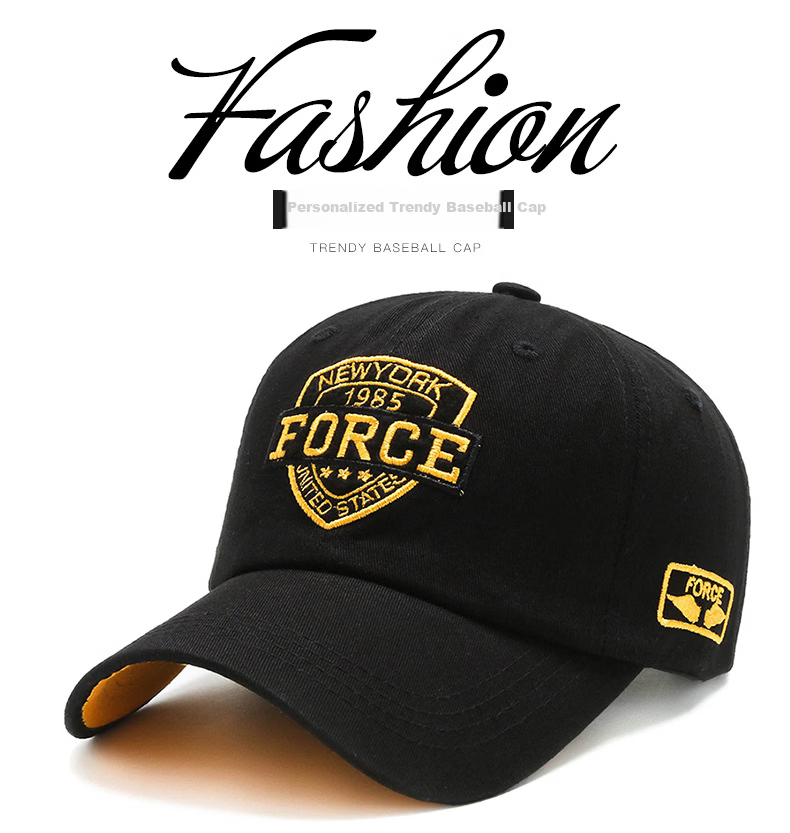 TUCANO Baseball Cap Four-Season Men's Embroidered Versatile Black Dad Hat Trendy 1