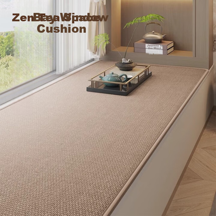 Qiqi Home Bay Window Cushion Window Sill Pad Japanese Style Simple Cotton Linen Cooling Mat Four Seasons Universal Non-Slip Custom Bedroom Balcony Seat Cushion