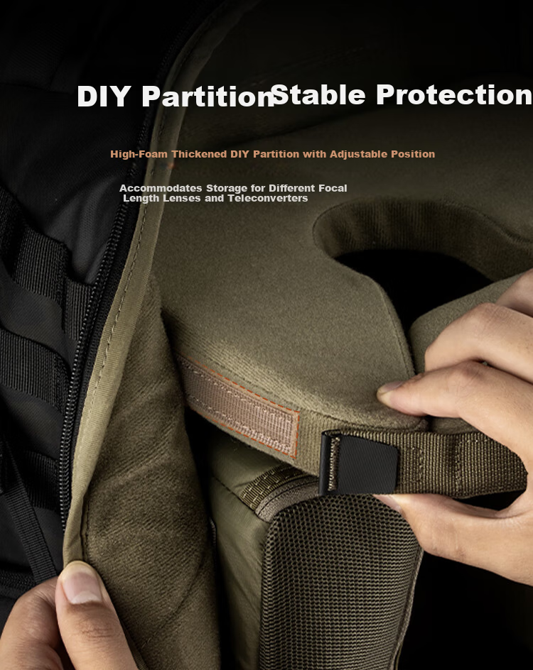 PGYTECH Super Telephoto Camera Bag Dandelion OneProST Professional Birdwatching DSLR Camera Backpack 6