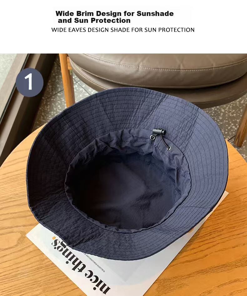 Yuxiaoduo Foldable Storage Sun Protection Mountaineering Hat Quick-Dry Waterproof Outdoor Fisherman Hat Navy Blue One Size 4