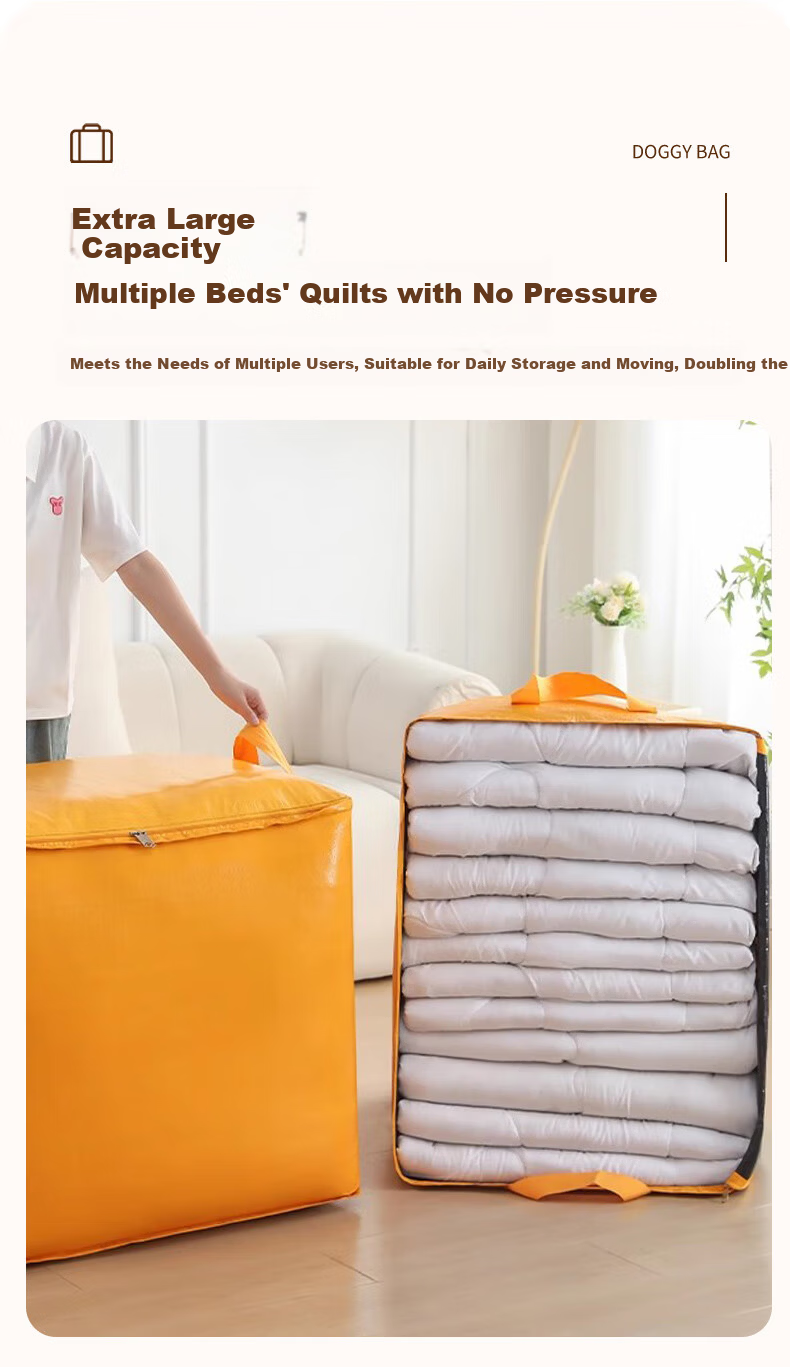 40,000km Large Capacity Moving Packing Bag Storage Organizer Box Woven Snake Skin Luggage Courier Organizer 3