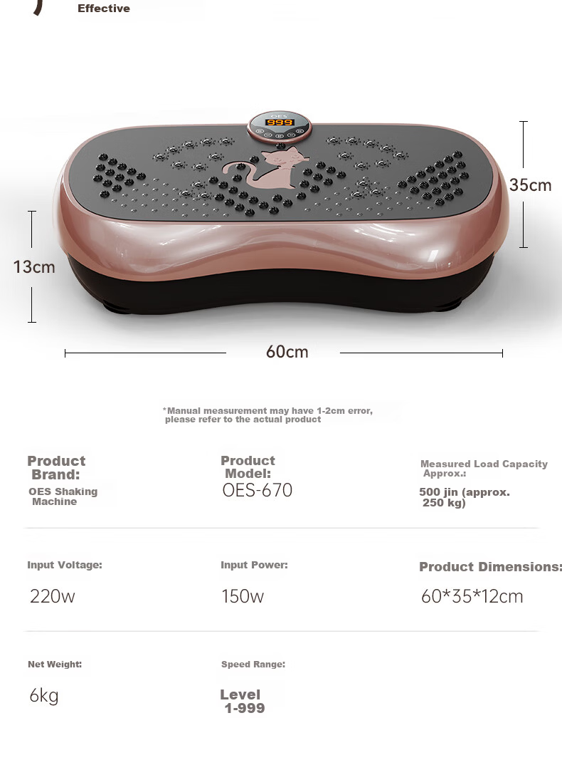 OES Fat Shaking Machine Full Body Vibration Rhythm Slimming Lazy Fitness Equipment for Abdomen and Belly 17