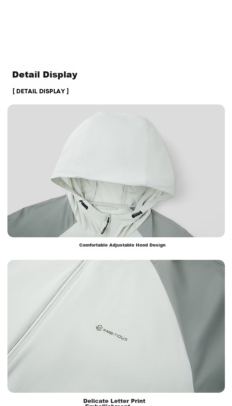 HLA Heilan Home Men's Jacket 26 Hooded Raglan Sleeve Lightweight Sun Protection Summer Coat 8