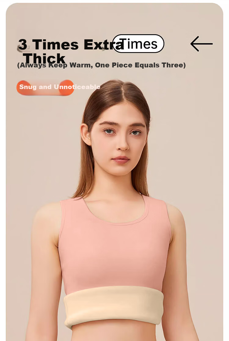 LangSha Autumn Winter Warm Lamb Fleece Thickened Antibacterial Mite-Resistant Vest Women's Thermal Base Layer Sleeveless Top 6