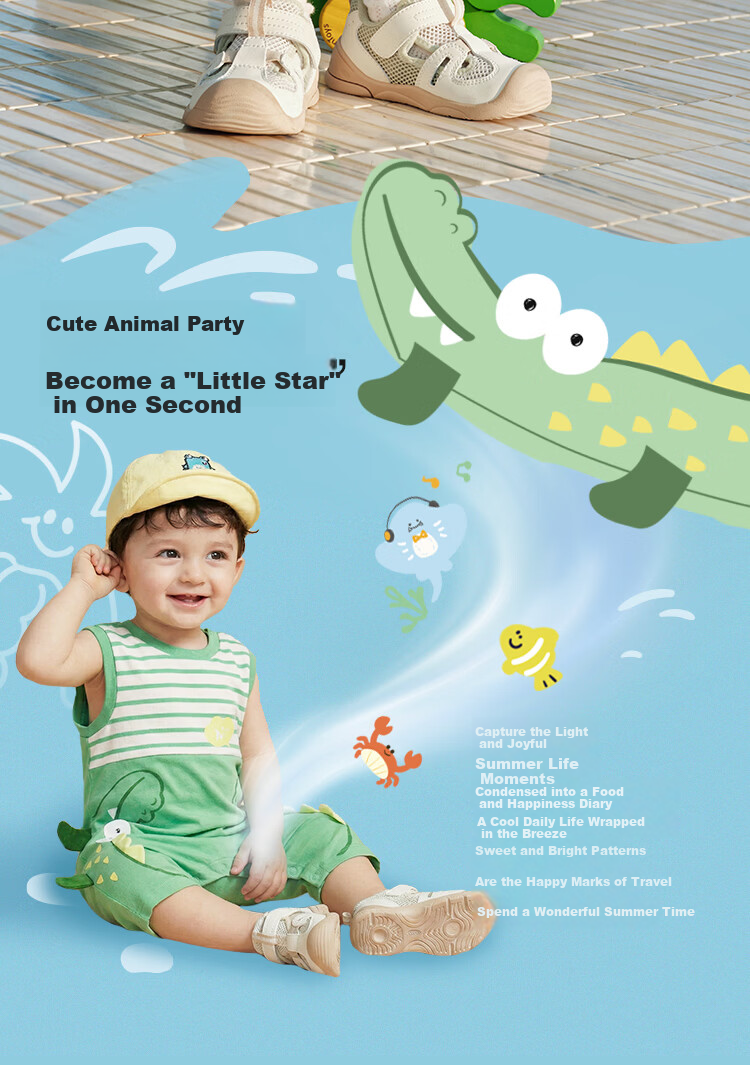 BALABALA Children's Clothing, Baby Romper, Newborn Onesie, Outdoor Baby Clothes, 2026 New Summer Style, Cute Animal Desig 3