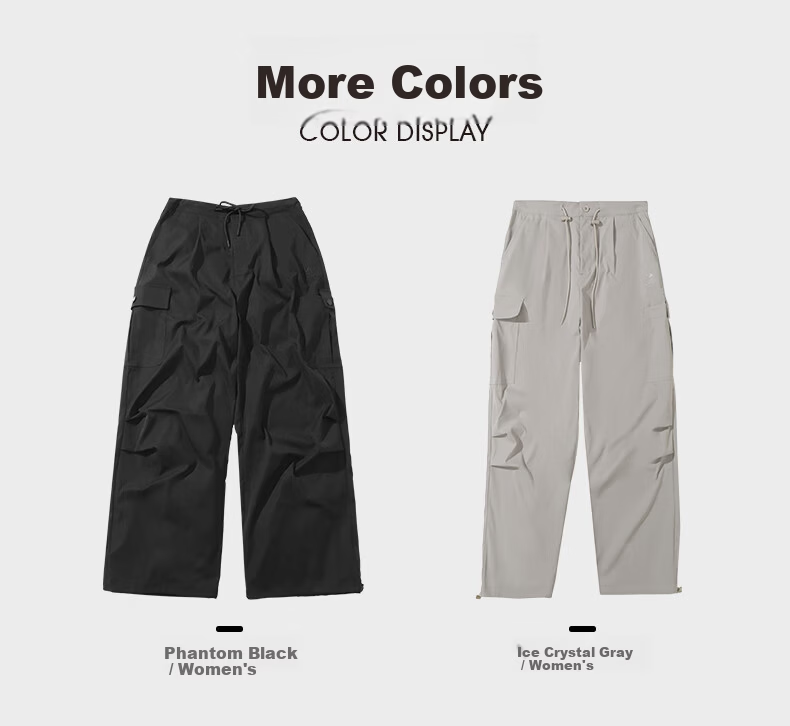 CAMEL [Dilraba Dilmurat Edition] Women's Outdoor Cargo Wide-Leg High-Waist Elastic Drawstring Jogger Pants 7