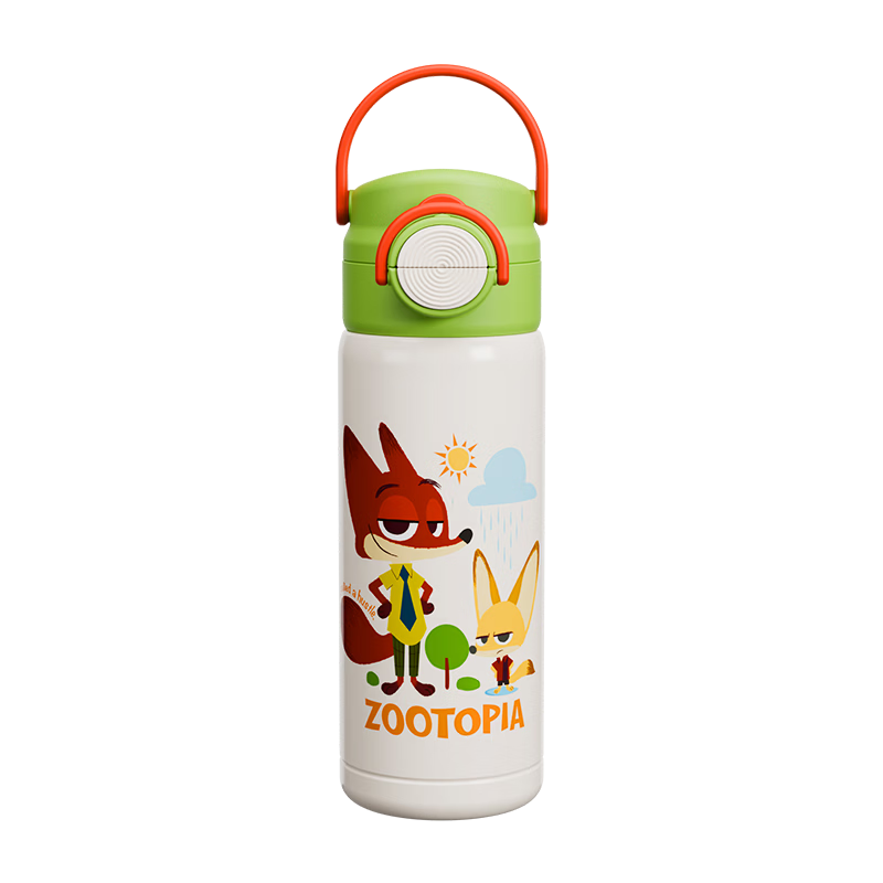 Disney 316 Stainless Steel Insulated Double Drinking Cup Student School Portable Zootopia Nick 550ml