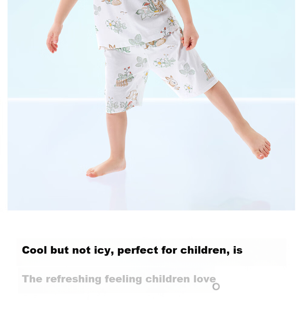 Betis Kids Pajamas Boys Short Sleeve Summer Cotton 2026 New Girls Ice Silk Baby Homewear Set 5
