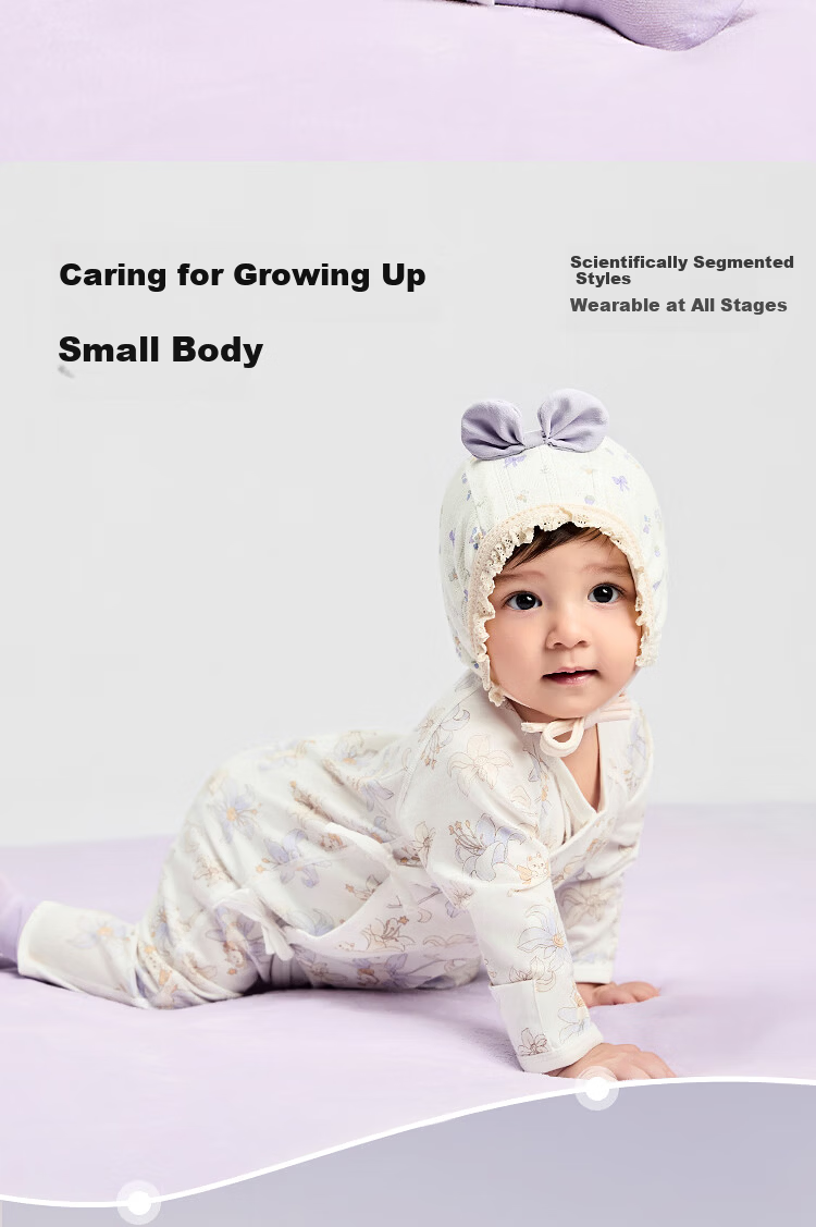 Balabala Baby Romper Newborn 2026 Spring Autumn Two-Piece Cotton Crawling Suit Cute Infant Bodysuit 2