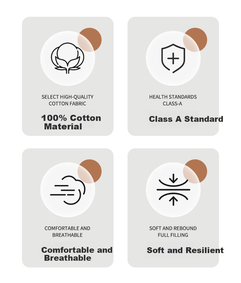Grace A-Class Pure Cotton Pillow Core 100% Cotton Pillow for Adults Neck Support Pillow 2