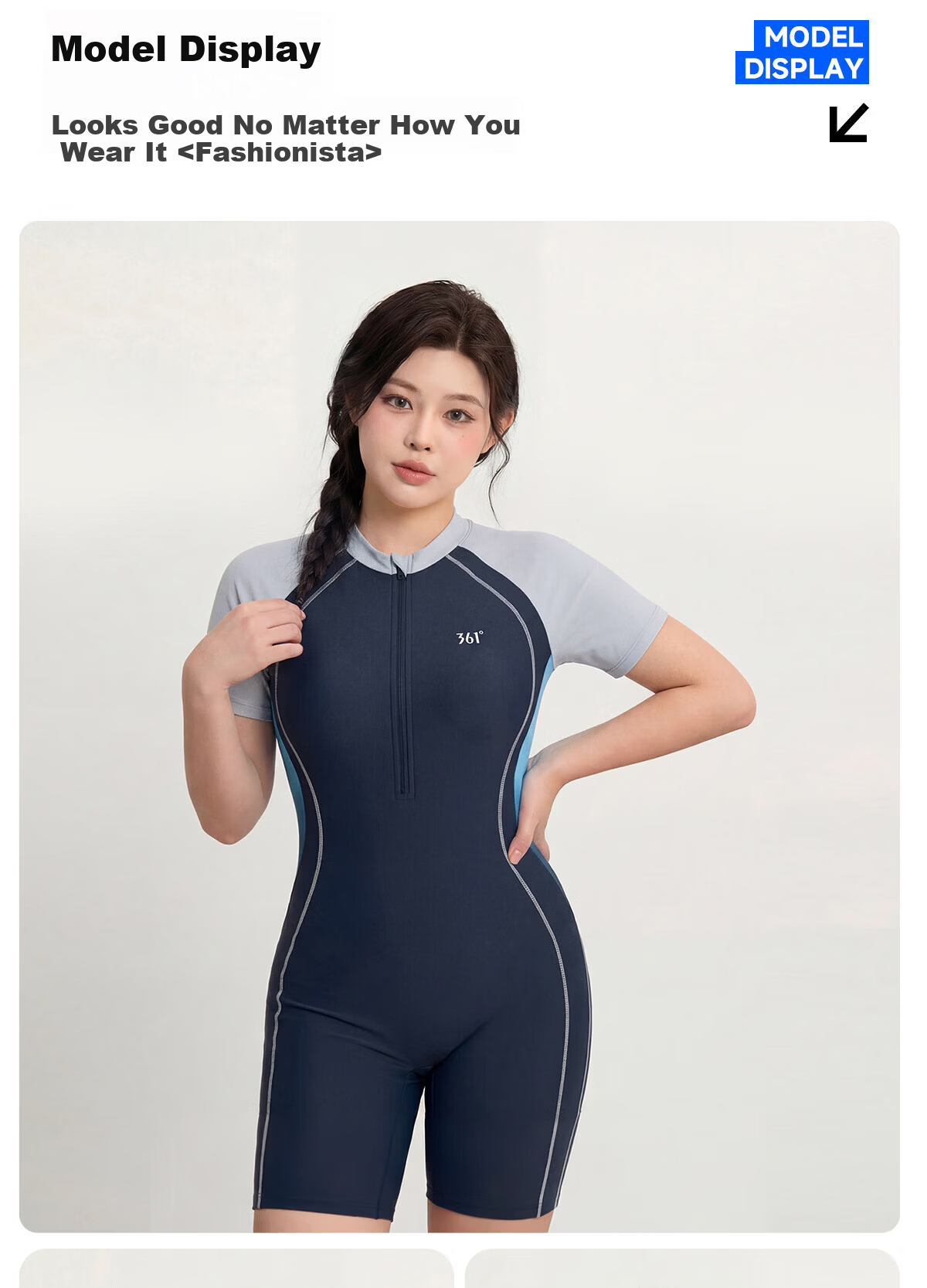 361° Women's Plus Size Premium 2026 New Racing One-Piece Swimsuit Slimming Ladies Swimwear for Swimming Pool 14