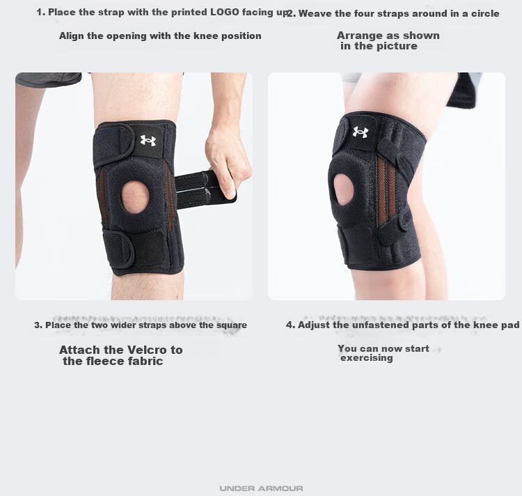 Under Armour Basketball Knee Pads, Sports Running Meniscus Injury Climbing Mountain Climbing Knee Joint Badminton, Black And Blue 27
