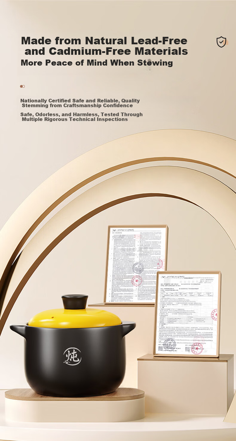 Royalstar Ceramic Clay Pot 3.3L Slow Cooker for Soup, Porridge, Stew, and Herbal Medicine Cooking 6