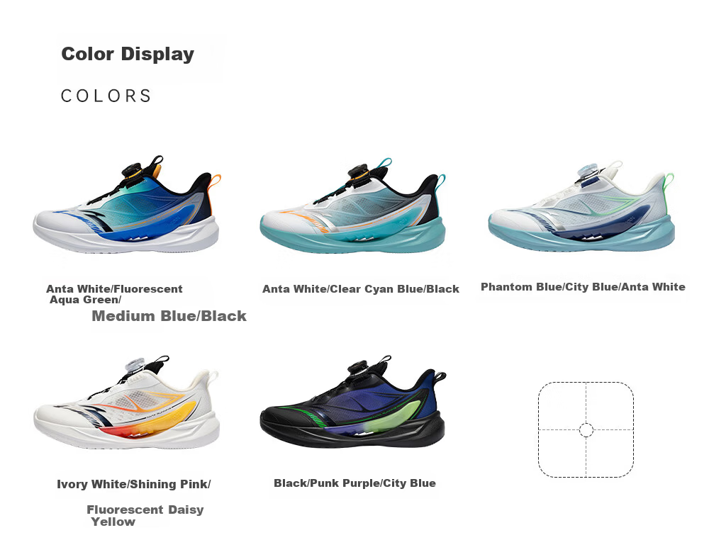 Anta Kids Sports Shoes Yufeng Running Shoes 2026 Summer Boys and Girls Breathable Professional Running Shoes A12525506H 19