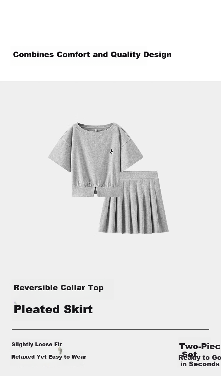 Semir Women's Summer Short Pleated Skirt Asymmetric Shoulder Split Top 2026 Sexy Two-Piece Set 109326117005 5