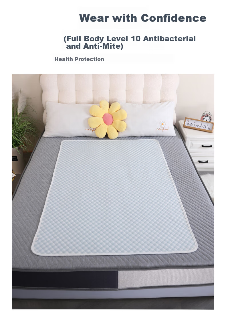 Xibeibei Pure Cotton Waterproof Washable Urine Pad for Elderly and Baby, Machine Washable Bed Mat, Leak-Proof Bed Sheet, Adult Care Pad 80x120cm 12