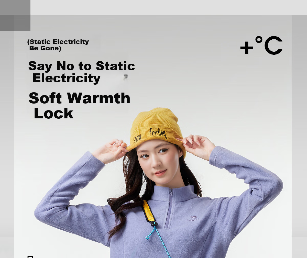 CAMEL Women's Outdoor Fleece Jacket High Collar Windproof Heated Warm Anti-Static Softshell Liner Men's Polar Fleece Coat K172 4