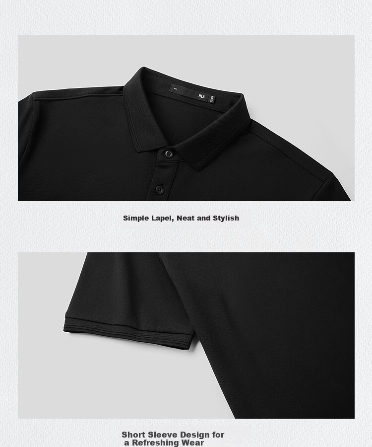 HLA Heilan Home Men's Short Sleeve 26 Chinese Dragon Series Cool Breathable Polo Shirt Summer 11
