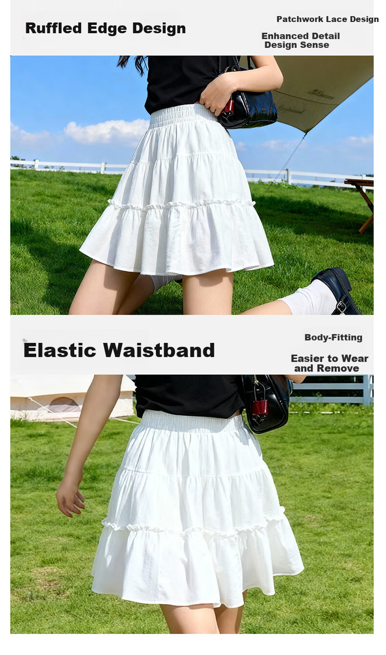 Baleno Women's Cake A-Line Skirt 2026 Summer New Pear-Shaped Slimming High-Waist Flared Fashion Mini Skirt 10