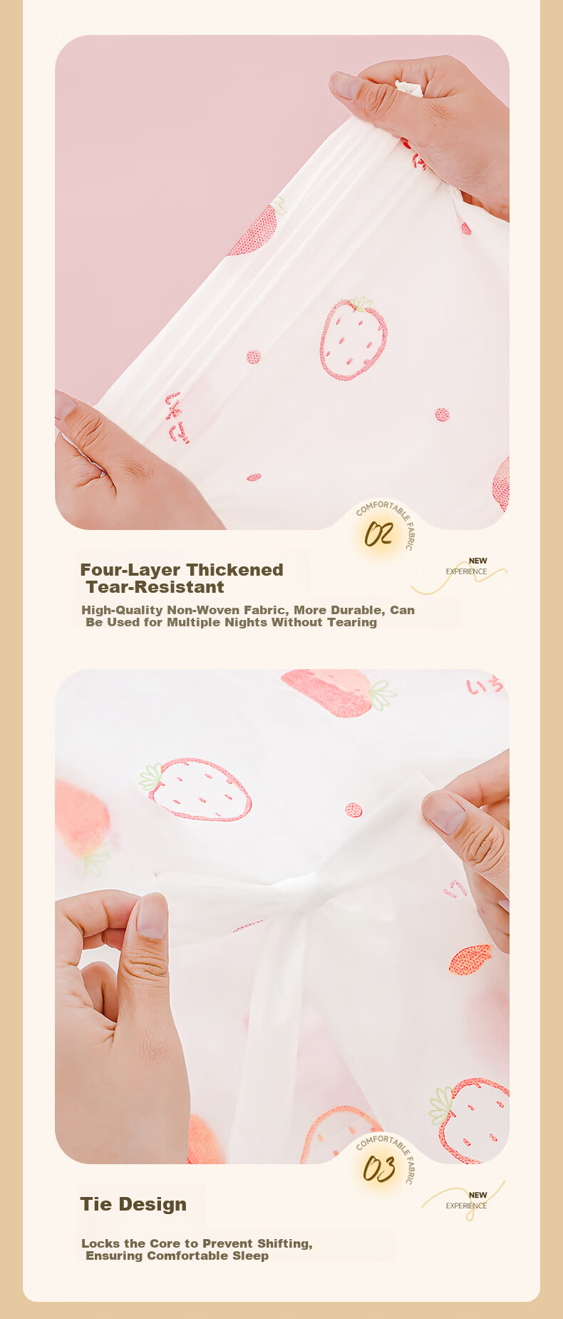 QIHAIQIU Disposable Three-Piece Bedding Set: Bed Sheet, Duvet Cover, Pillowcase for Business Trips, Travel, Hotel Use, Convenient Thickened Dirt-Proof Washable-Free 11