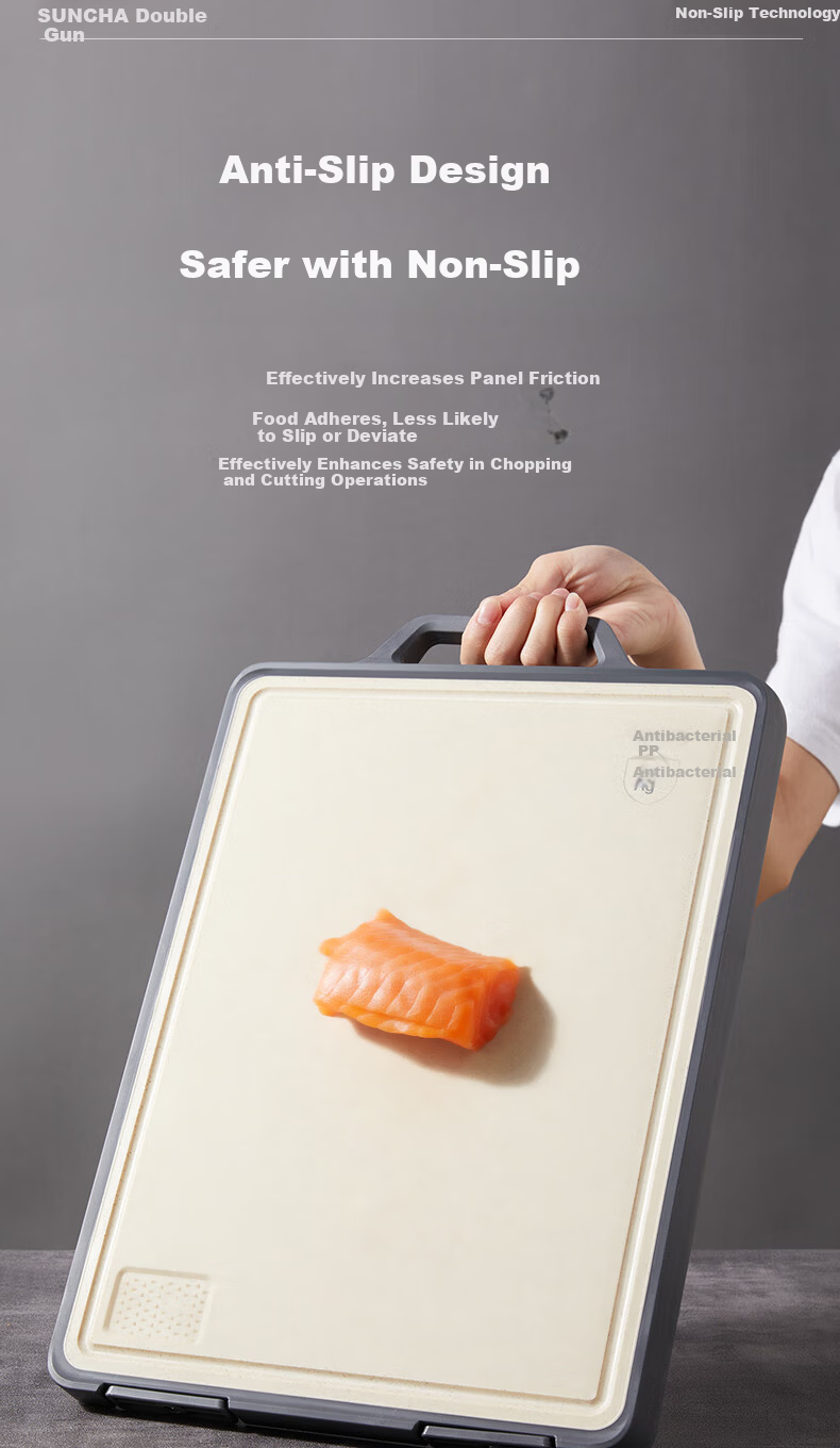 Shuangqiang Antibacterial Stainless Steel Cutting Board Food Grade Mold Resistant Knife Mark Resistant 43.5x29.5x1.8cm 10