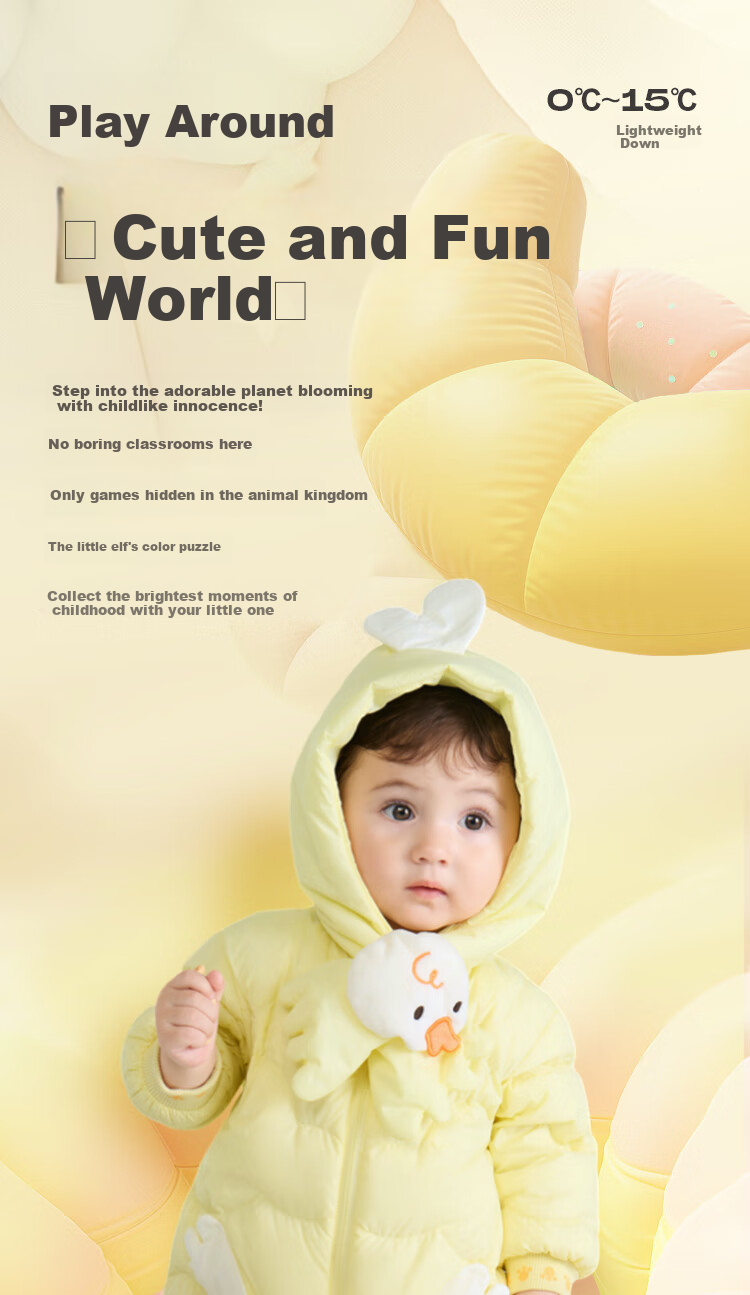 BALABALA Baby Kids Down Jacket Romper Winter Outwear Fashion [Mall Same Style] 200425120202 1
