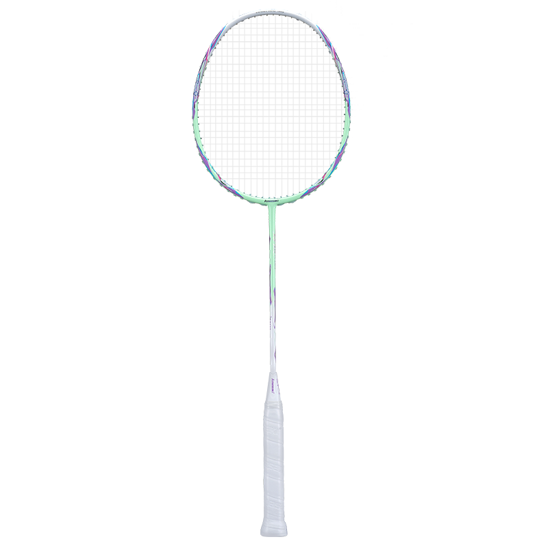 KAWASAKI Badminton Racket, Cross Kids Youth Full Carbon Single Racket, 5U Beginner Training Racket, Yunya Green (Strung)