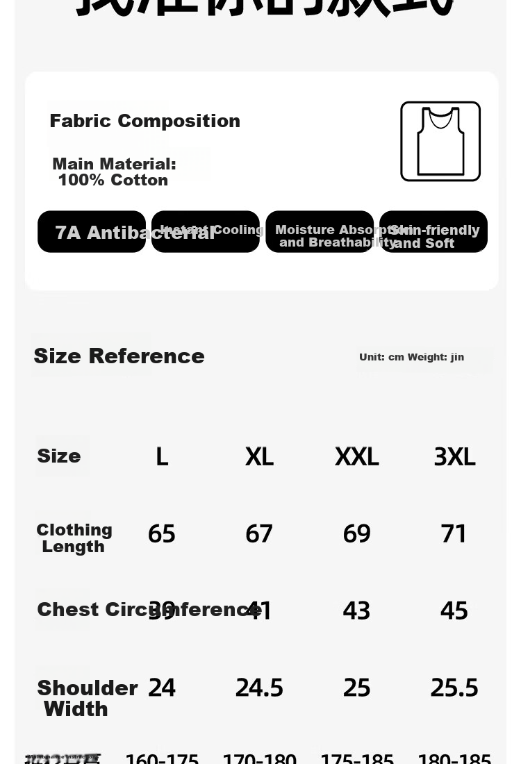 Dushiliren [2-Pack] Men's Tank Top, Pure Cotton Undershirt, Summer Thin Style, 100% Cotton, Sleeveless Sports Vest, 10A Antibacterial 12
