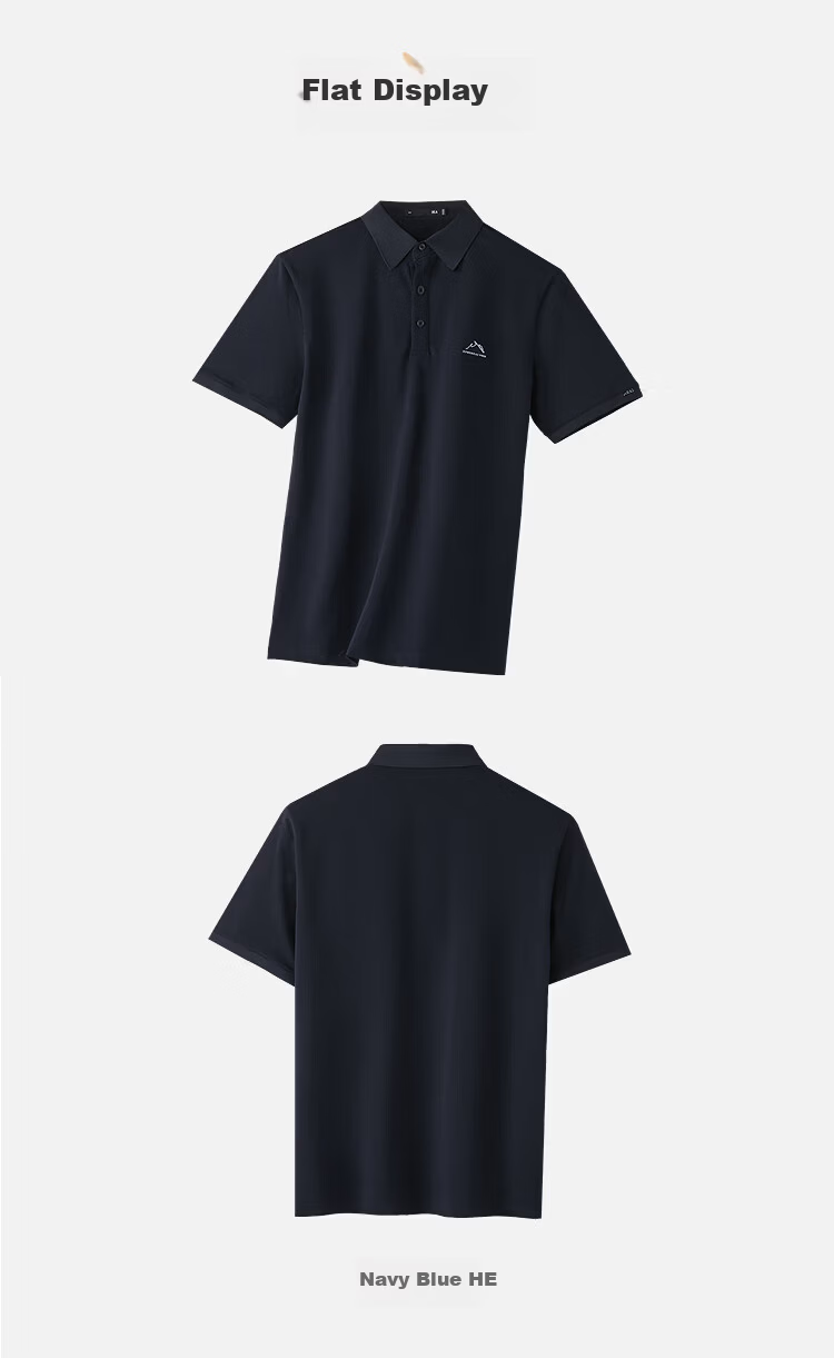 HLA Men's Short Sleeve Polo Shirt [JD Exclusive] 26 Mountain Not High Series Summer Short Sleeve with Turn-down Collar 7