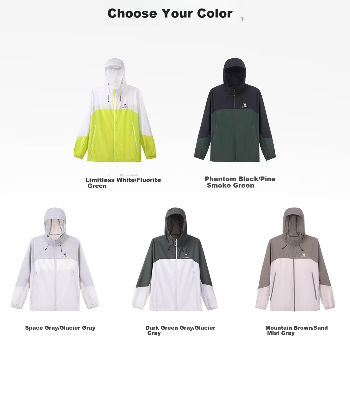 CAMEL Outdoor Sun Protection Jacket 2026 Spring Summer New Unisex Cooling Water-Repellent Sports Coat 8017 16