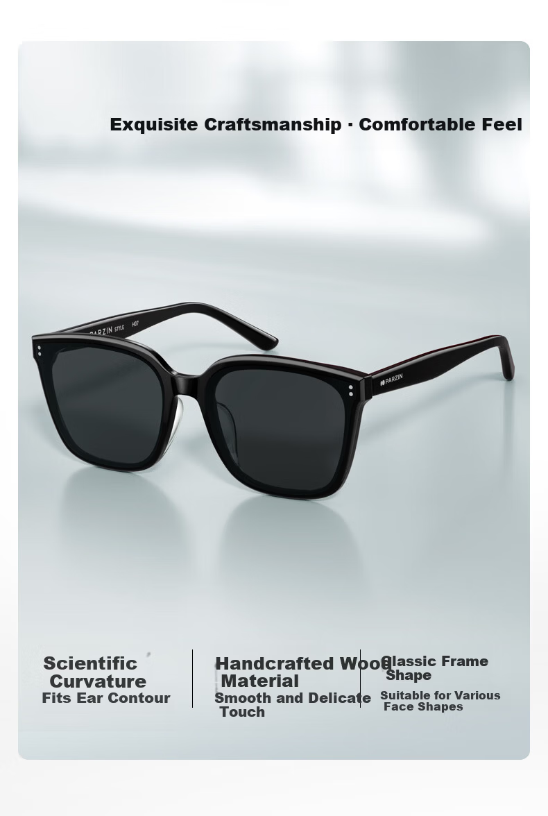 PARZIN Polarized Sunglasses Women Zhou Ye Same Style Starry Frame Black Square UV Protection Driving Sunglasses Men PZ91721 3