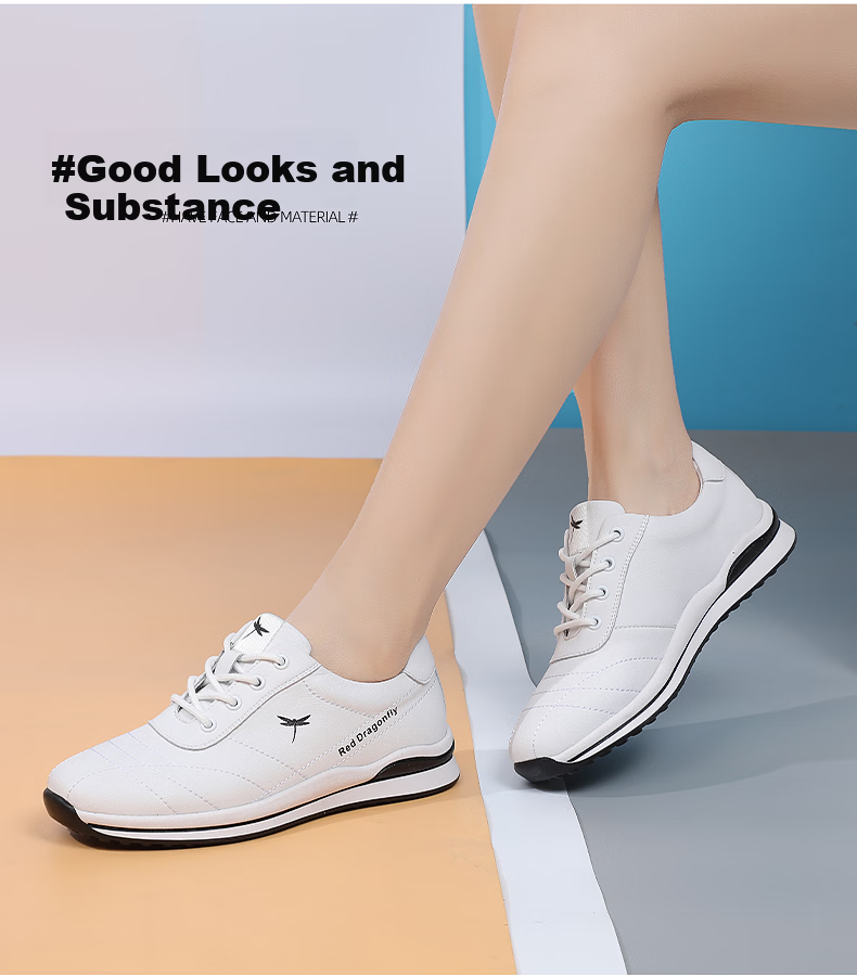 Red Dragonfly Women's Casual Shoes INS Trendy White Korean Style Sneakers C02103471 White Size 35 7