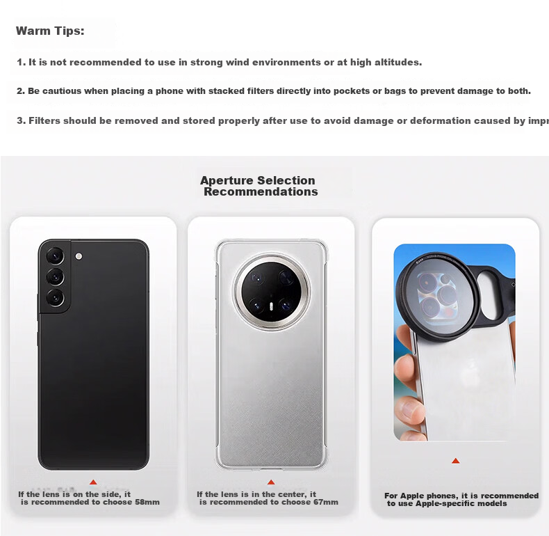 Kase Magnetic Polarizing Filter CPL Polarizer with Phone Clip Set for Landscape, River, Museum, Street Photography, Travel Photography Filter Kit 1