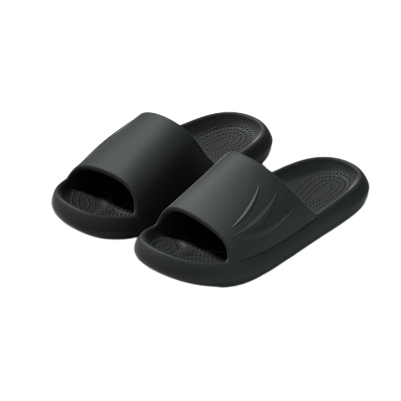 Beiduo Yang Men's Indoor Home Slippers Non-Slip Bathroom Shower Couple EVA Soft Sole Sandals Light Gray Size 44-45