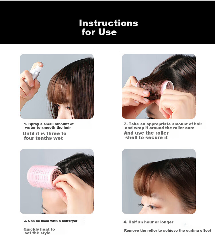 LiQing High Crown Hair Volumizer [4 Pieces] Invisible Hair Padding Clips Root Clips Hair Accessories Bangs 15
