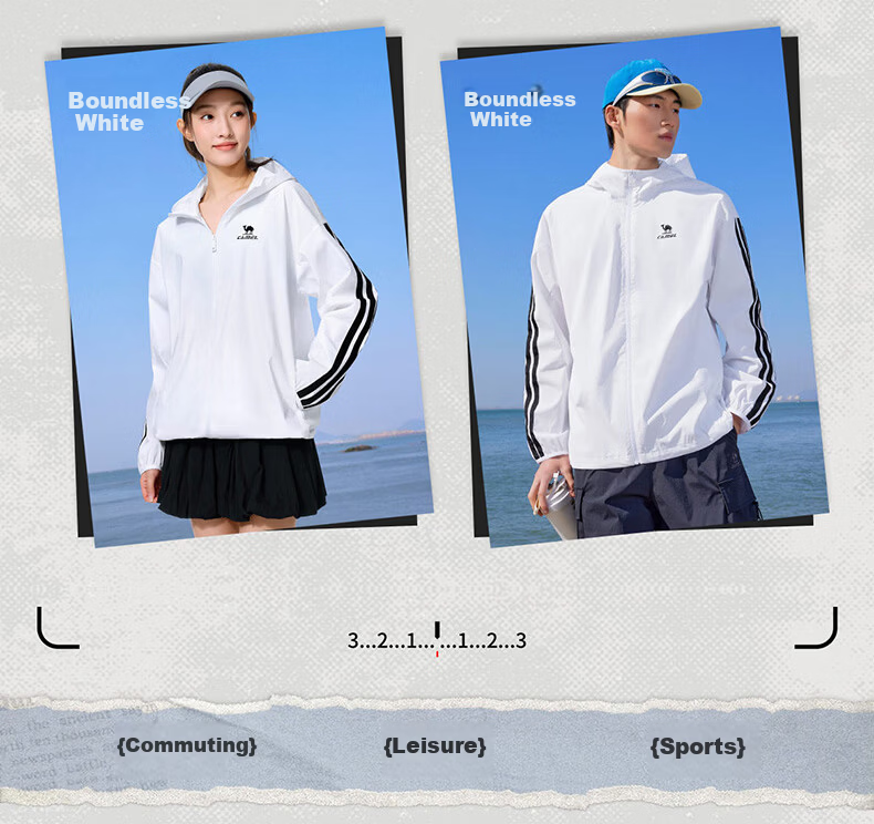 CAMEL Campus Windbreaker Retro Hooded Unisex Spring Autumn Lightweight Jacket C36BW0L4066 Phantom Black XL 4