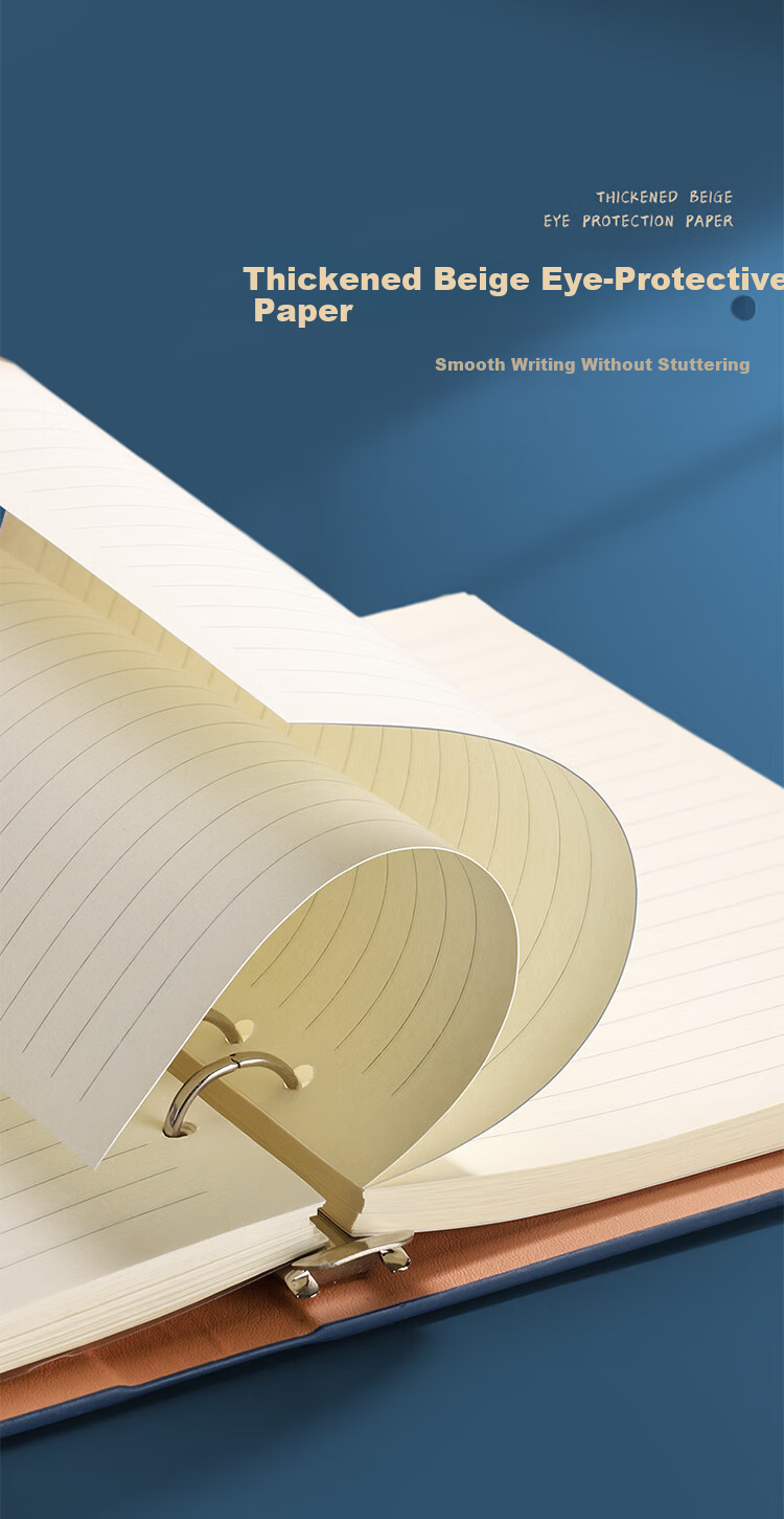 Platinum Lady Guochao A5 Loose-leaf Notebook Palace Museum Cultural Creative Gift Premium Business Meeting Notes Stationery Diary Customizable Blue 11