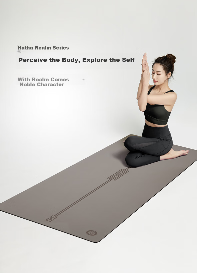 Hata Yoga Mat for Women, Home Use, Natural Rubber, Non-Slip, Soundproof, Shock-Absorbing, Aerobics Professional Thickened Silent Exercise Mat 1