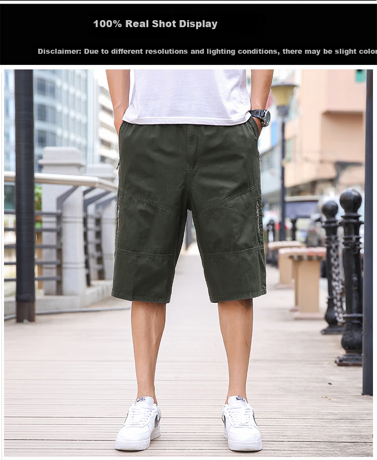 TUCANO Men's Summer Cotton Comfortable Casual Sports Cargo Shorts Dark Gray XL 14