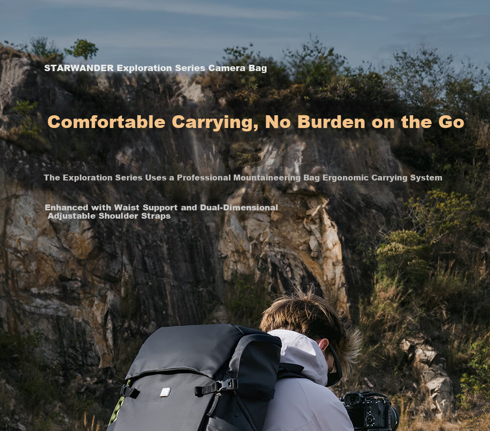 K&F CONCEPT Exploration Series Outdoor Hiking Photography Backpack Professional Carrying System Large Capacity 40L Travel Outdoor Hiking Multifunctional Camera Bag 3