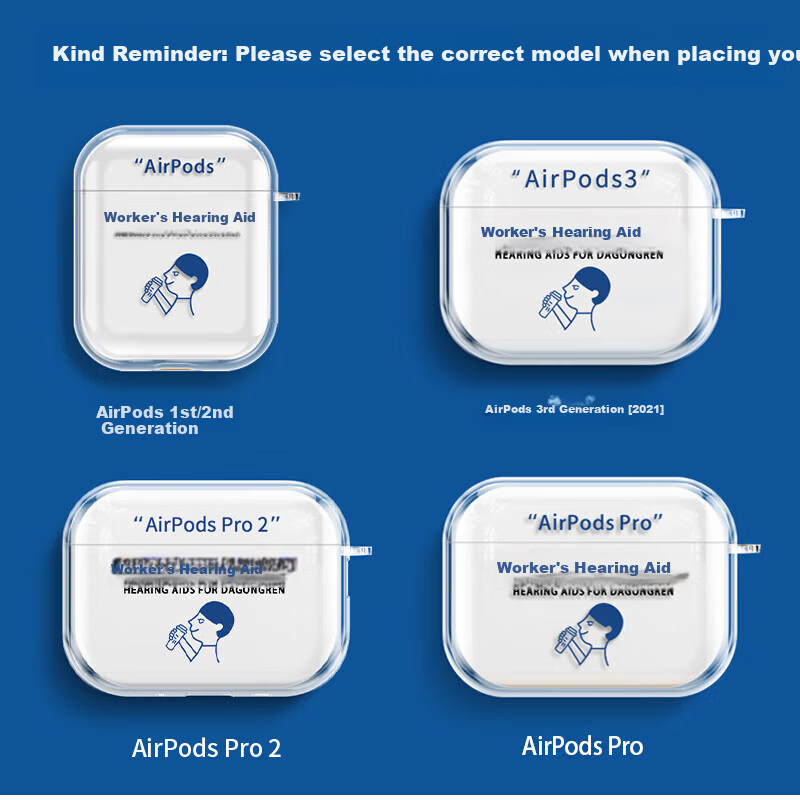 Yingkaida Compatible with Apple AirPods Pro 2 Protective Case [Worker] Earphone Protective Cover for Wireless Bluetooth Earphones, Non-Slip Creative Shockproof Transparent Soft Shell Storage Case 1