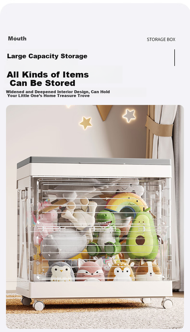 40,000 KM Large Capacity Clothes Storage Box Household Organizer Flip-Top Extra Large Storage Cabinet Clothing Organizer Toy Storage Box 2