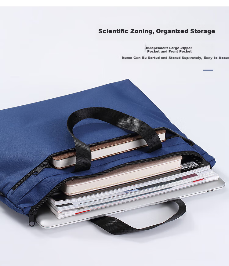 COMIX Thickened 3D Office Handbag/conference Bag/business Bag/document Bag/business Double Zipper Bag Large Capacity Laptop Briefcase Black Portable EA5002 5