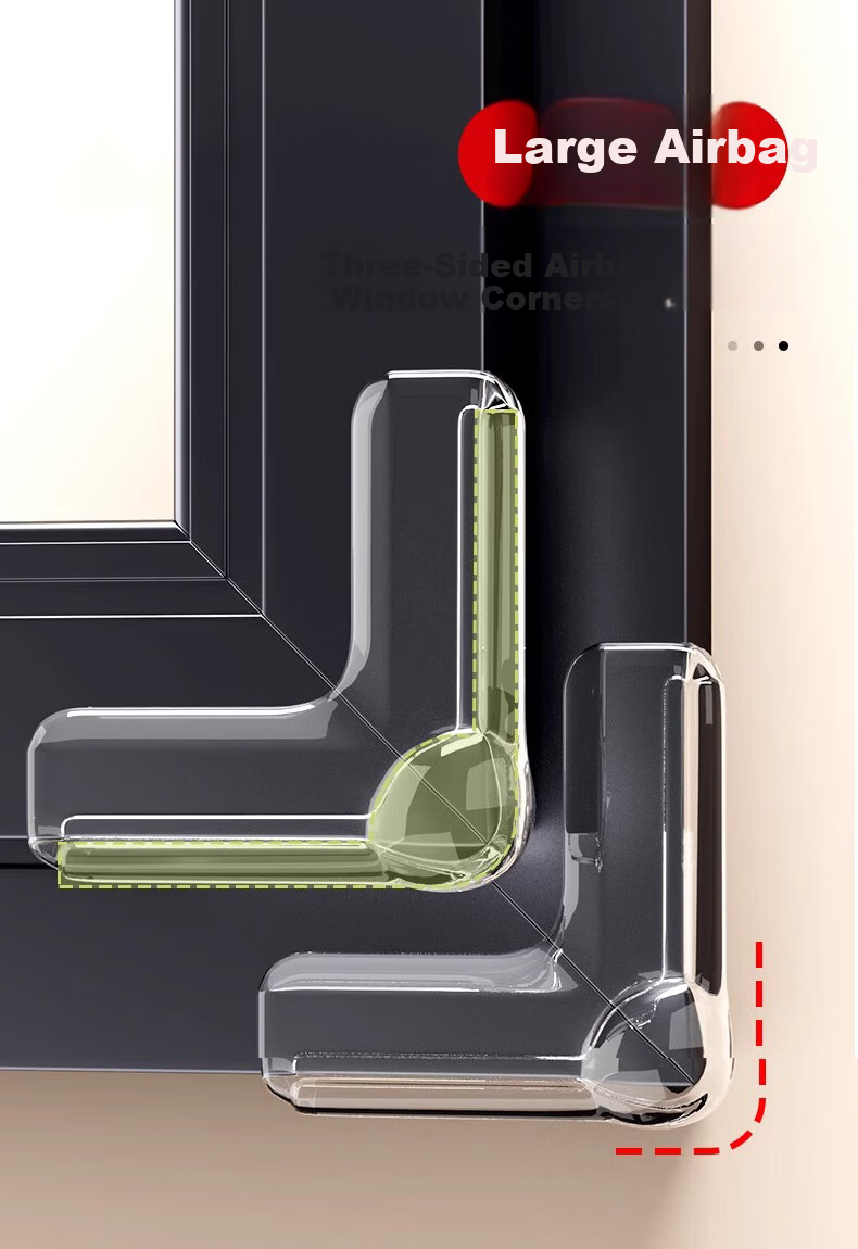 Xinuo Broken Bridge Aluminum Window Anti-Collision Corner Airbag Protector Inner Opening Window Right Angle Transparent Sharp Corner Protective Cover Anti-Bump 1