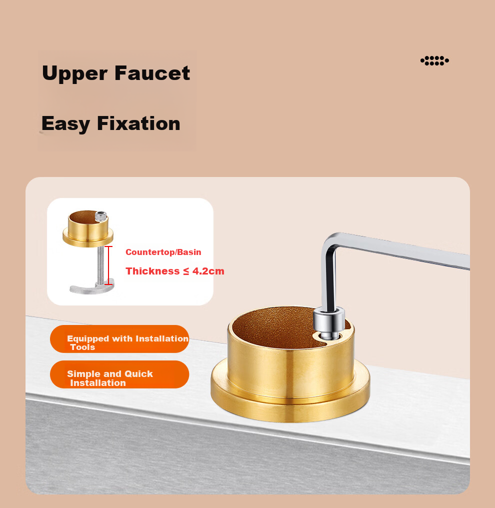 Submarine L7201 Stainless Steel Kitchen Sink Faucet, Top-Mounted, 360° Rotating, Hot And Cold Water Tap, Silver Brushed Finish 7