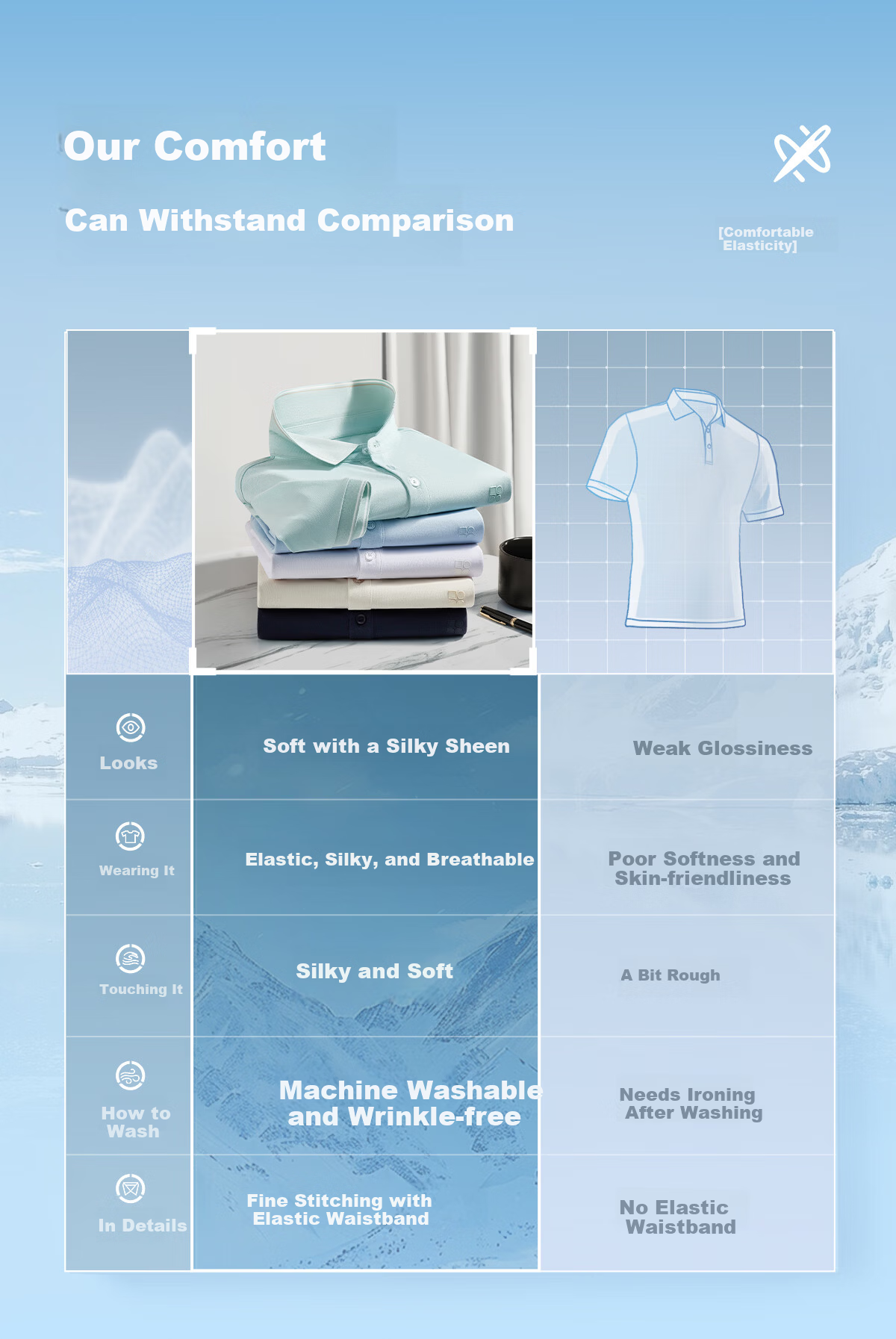 Hodo [Lin Gengxin's Style] Modal Silk Short-Sleeve Cool-Feeling Antibacterial Polo Shirt, Collared T-Shirt 3